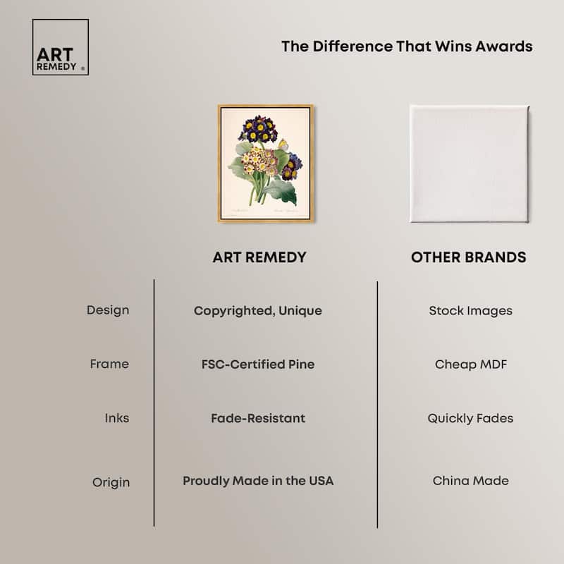 Auricula Varieties Canvas by Art Remedy
