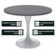preview thumbnail 3 of 25, Verve Dining Table with a 36" Round Tabletop in White Steel Pedestal