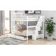 preview thumbnail 4 of 16, Full Over Full Solid Wood Bunk Bed with Two Drawers and Storage Staircase, High Guardrail