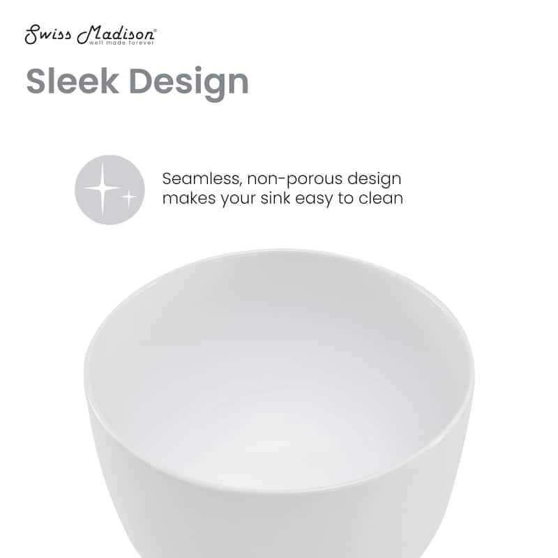 Lucerne 15'' Vessel Sink In White - 14.95" x 14.95" 9.45"