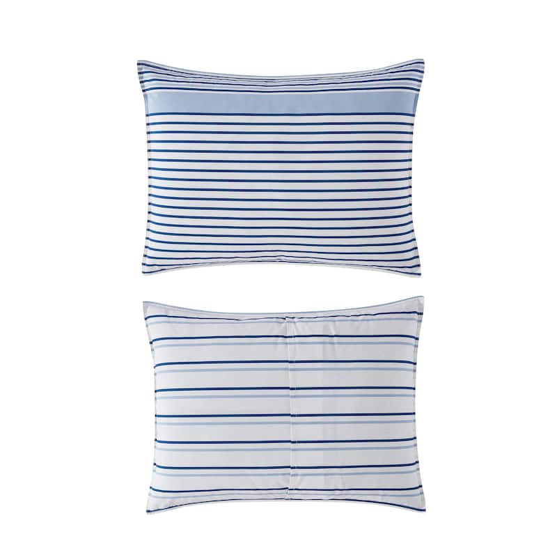 Eddie Bauer Cooper Stripe Cotton Reversible Comforter Set