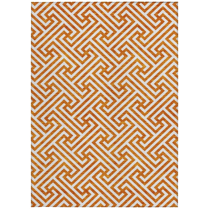 HomeRoots Geometric Transitional Rectangle Outdoor Rug