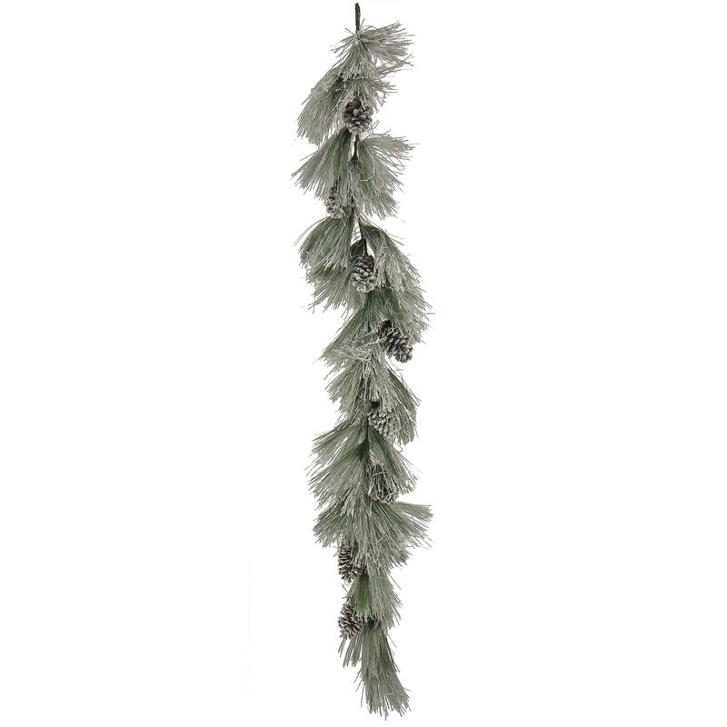 National Tree Company 7 ft. Snowy Long Needle Plastic Garland - 7 ft