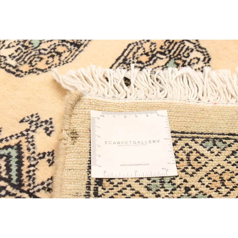 ECARPETGALLERY Hand-knotted Finest Peshawar Bokhara Beige Wool Rug - 4'1 x 5'10