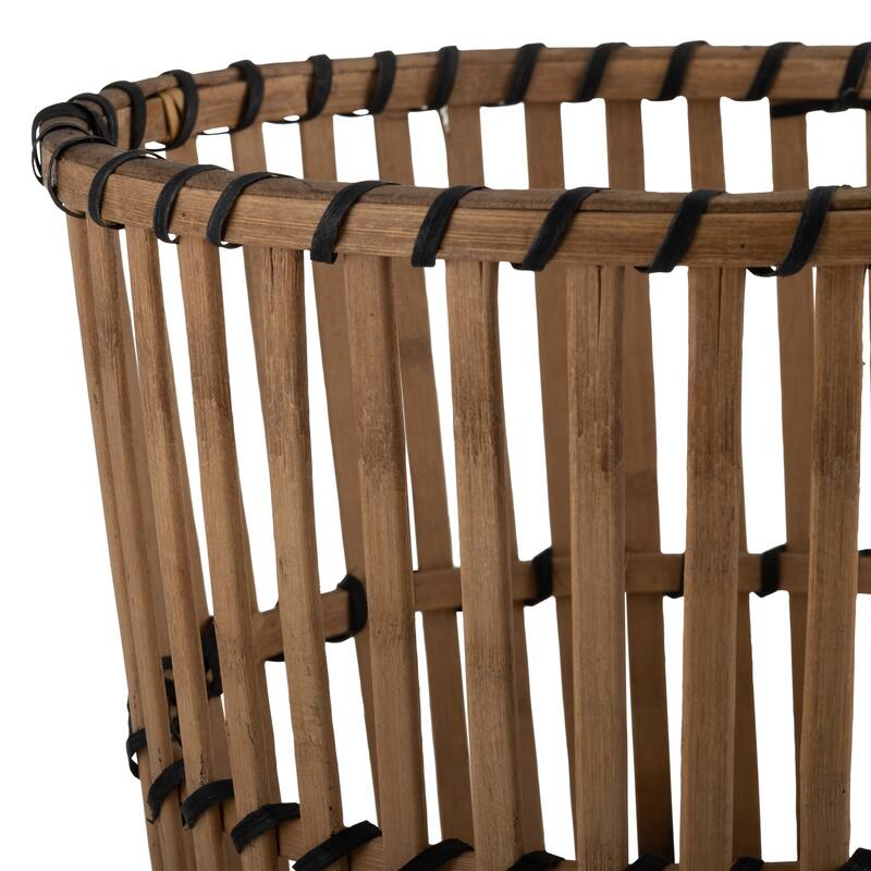Sagebrook Home Wicker Modern Boho Bamboo Planter Set