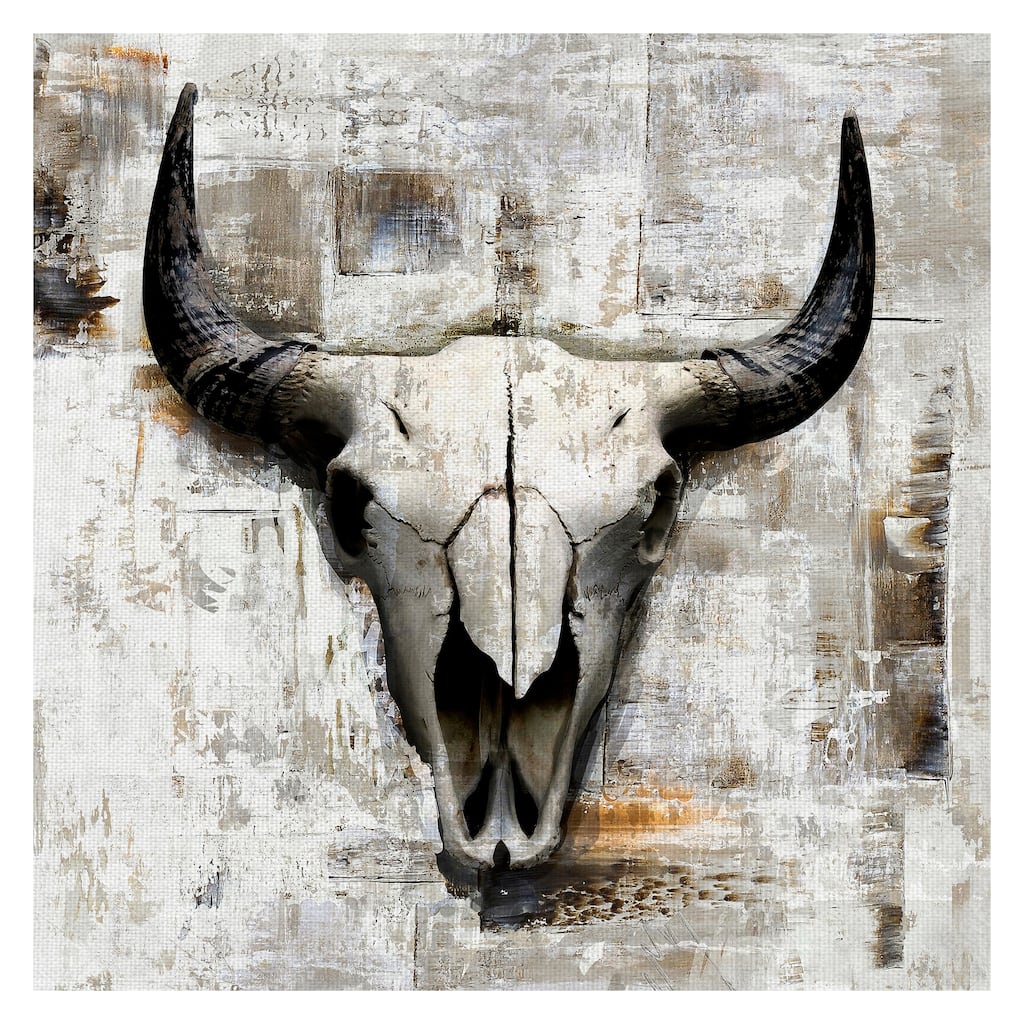 White Cowskull by GraphINC Canvas Art Print