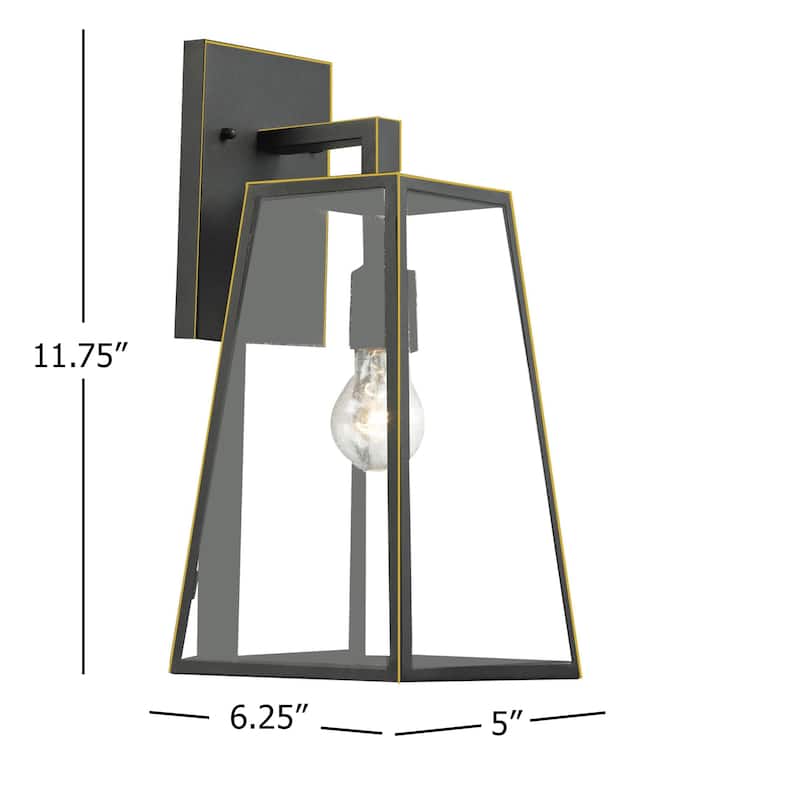 1 Light Outdoor Wall Mounted Lighting In Imperial Black Finish - Imperial Black