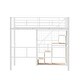 preview thumbnail 7 of 22, Twin Metal Loft Bed with Staircase & Wardrobe