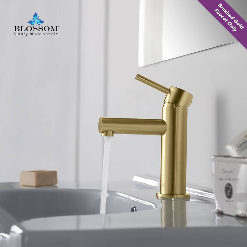 Blossom Round Single Handle Bathroom Sink Faucet, Single Hole
