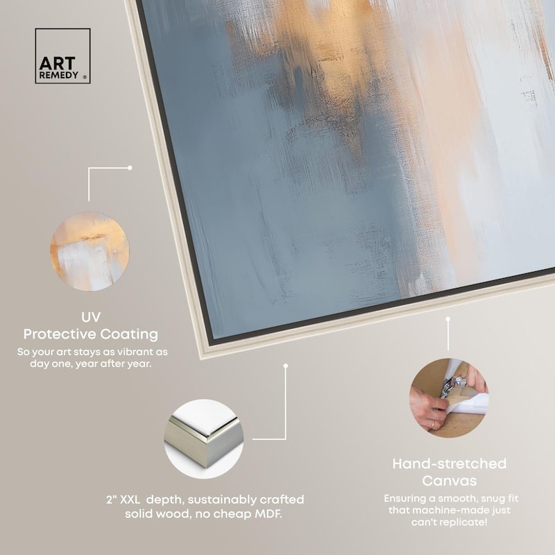 Coral Hues Canvas by Art Remedy