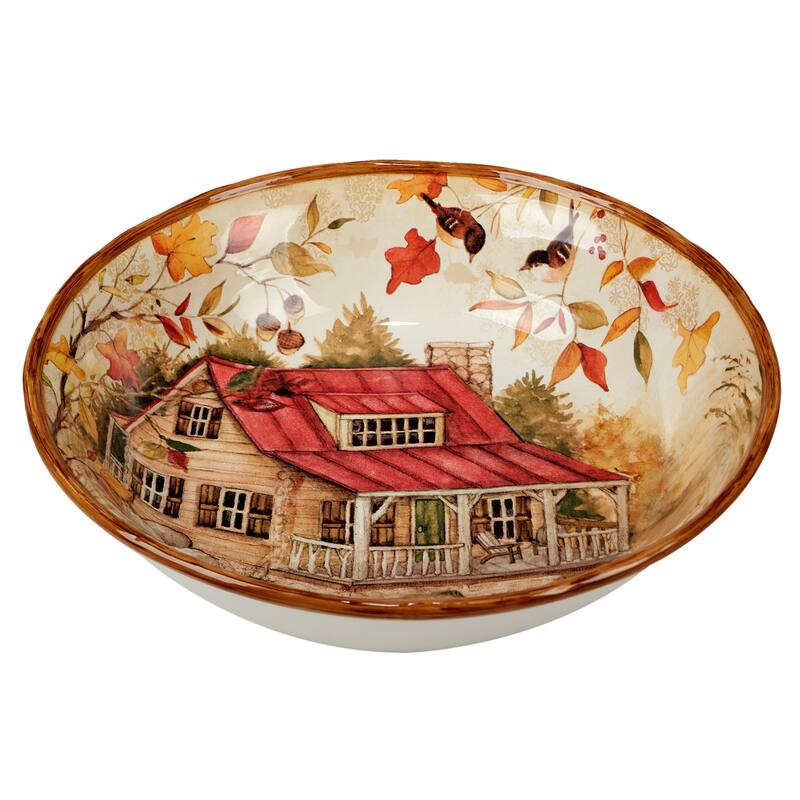 Certified International Pine Forest 120 oz. Serving Bowl