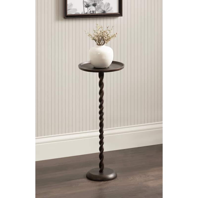 Kate and Laurel Ropa Metal Pedestal Table and Plant Stand