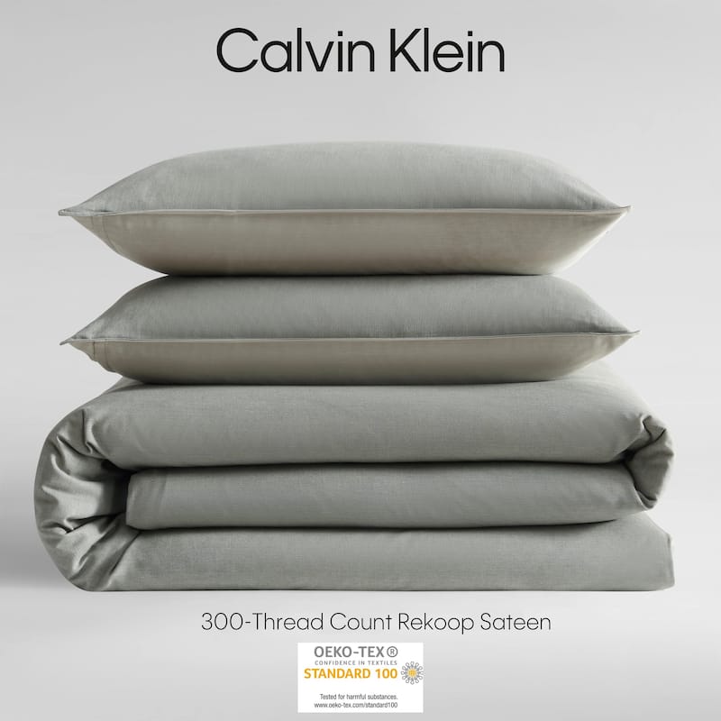 Calvin Klein Contrast Weave Reversible Duvet Cover Set