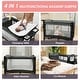 preview thumbnail 8 of 7, Black 5-in-1 Baby Bassinet Bedside Sleeper, 3 Height Adjustable Portable Baby Crib with Diaper Changer, Storage Bag & Music Box