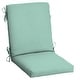 preview thumbnail 39 of 74, Arden Selections Leala Textured Outdoor Dining Chair Cushion Set 44 in L x 20 in W x 3.5 in H - Aqua Leala