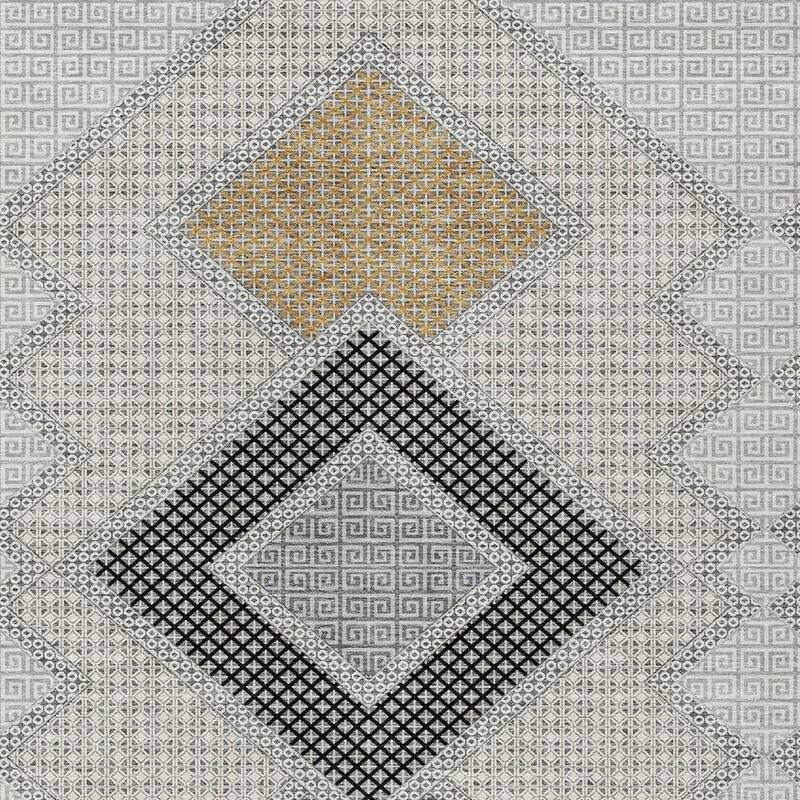 HomeRoots Geometric Transitional Rectangle Outdoor Rug