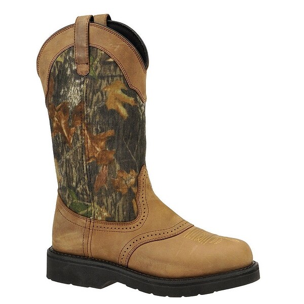 Shop Western Work Mens WO8 Leather Closed Toe Mid-Calf ...