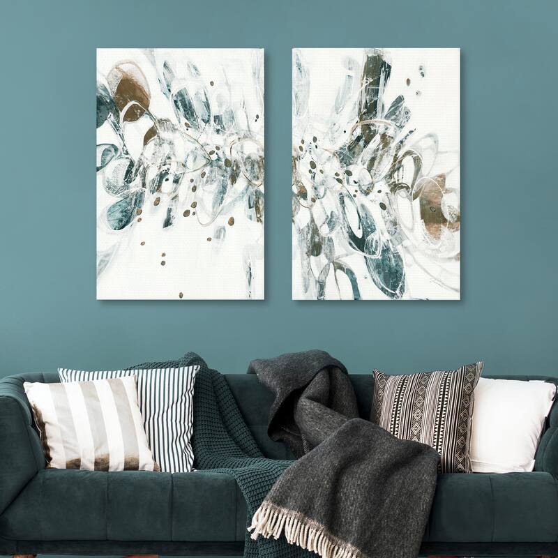 Shattered Glass Part A, B by Liz Jardine Canvas Art Prints