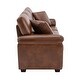 preview thumbnail 28 of 52, Morden Fort Upholstered Living Room Set chair , Loveseat,2 Pieces, Faux Leather
