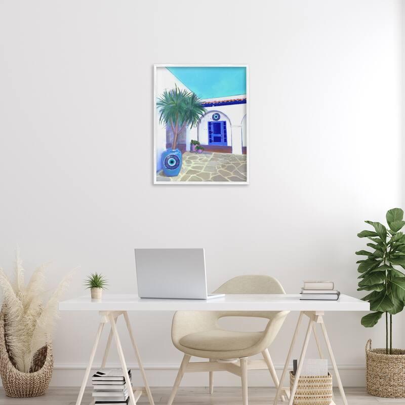 Stupell Tranquil Tropical Villa Framed Giclee Art Design By Matthew Piotrowicz