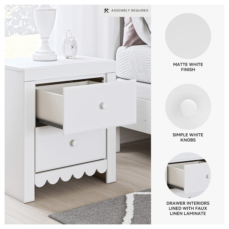 Signature Design by Ashley Mollviney White Nightstand