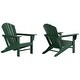 preview thumbnail 67 of 85, POLYTRENDS Altura Classic Poly Outdoor Adirondack Chair (Set of 2) Dark Green