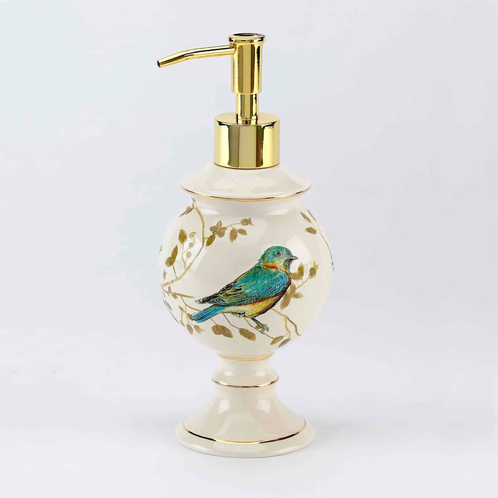 Avanti Linens Gilded Birds Lotion Dispenser - Ivory - Lotion Dispenser