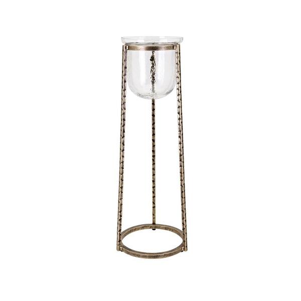 Shop Imax Home 14724 Murray Glass And Iron Floor Pillar Hurricane