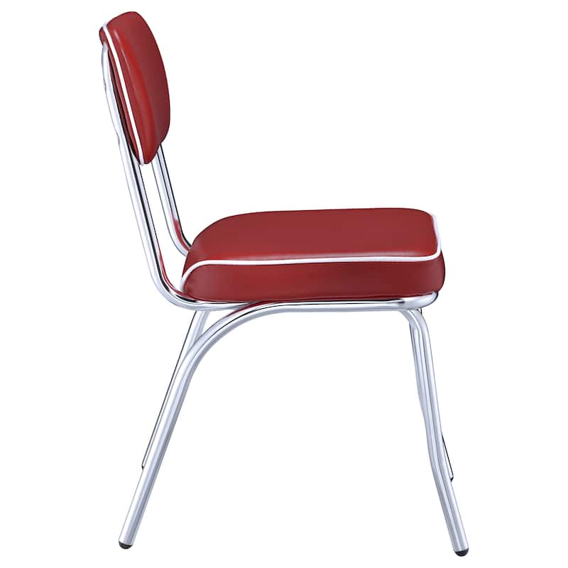 Retro Upholstered Dining Side Chair (Set of 2)