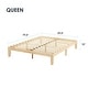 preview thumbnail 50 of 93, 12" Classic Solid Wood Platform Bed Frame