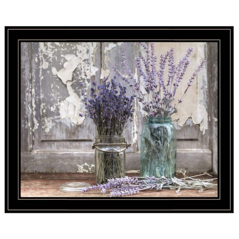 TrendyDecor4U Contemporary "Abundance of Beauty" Framed Print Wall Art by Lori Deiter - Black