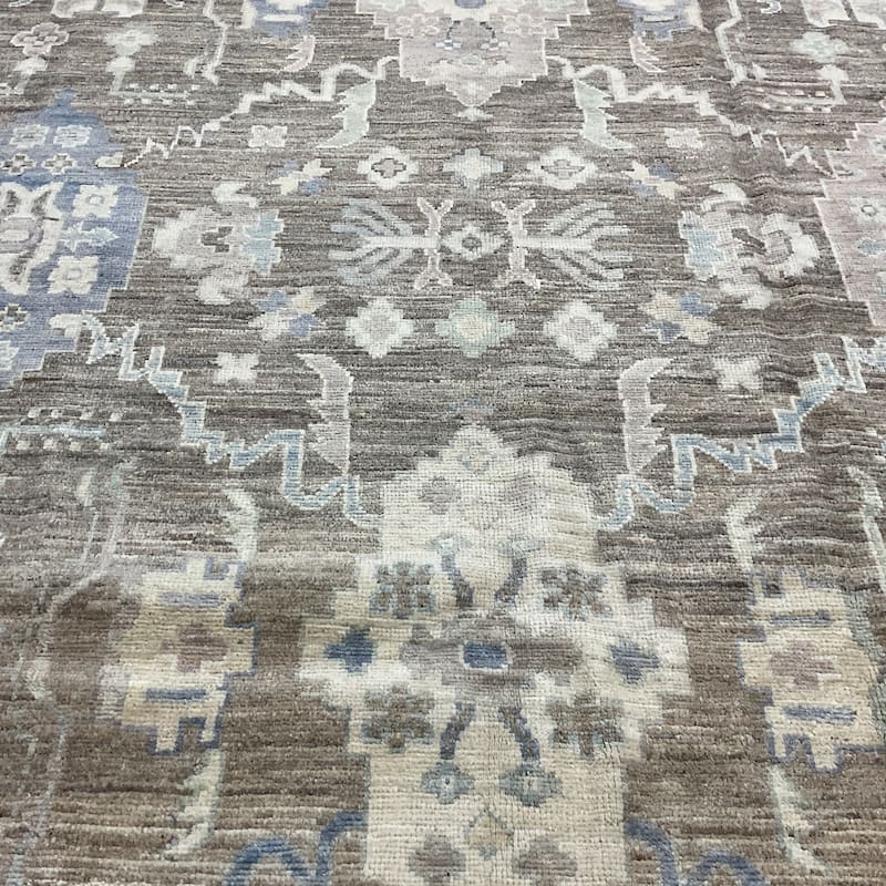 HERAT ORIENTAL Handmade Vegetable Dyed Oushak Wool Rug - 8'4" x 9'10"