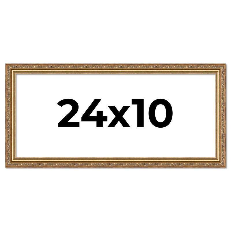 24x10 Frame Red Solid Wood Picture Frame Width 1.75 Inches | Interior Frame Depth 1 13/16 Inches