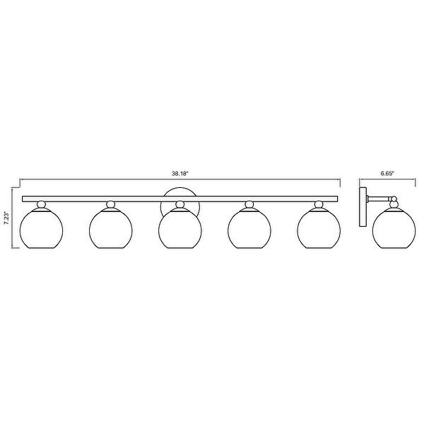Neoma by Z-Lite 5 Light Vanity in Chrome