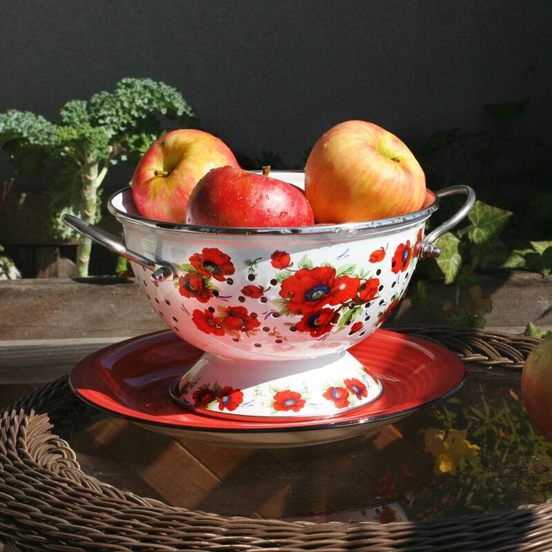 STP Goods 2.6 Qt Enameled High Quality Versatile Colander - 2.6Qt