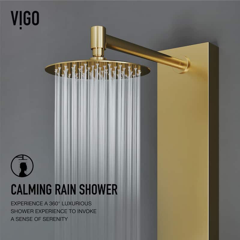 VIGO Ellington 59" H x 6" W 4-Jet Shower Panel with Round Shower Head
