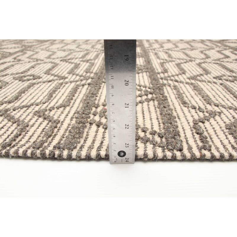 ECARPETGALLERY Braid weave Sienna Tan Wool Rug - 5'1 x 8'0