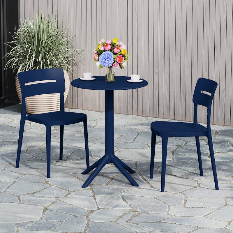 Frond and Form 2-Person Outdoor Round Dining Set