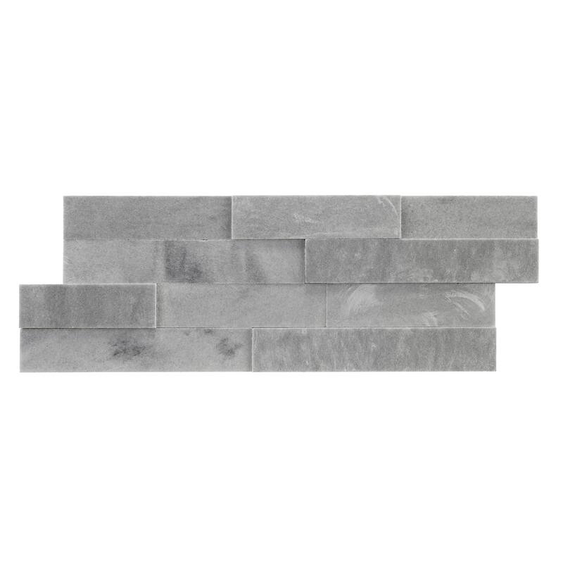 Cliffside 8 in. x 22 in Panel and 8 in. x 24 in. Corner Honed Marble Wall Tile