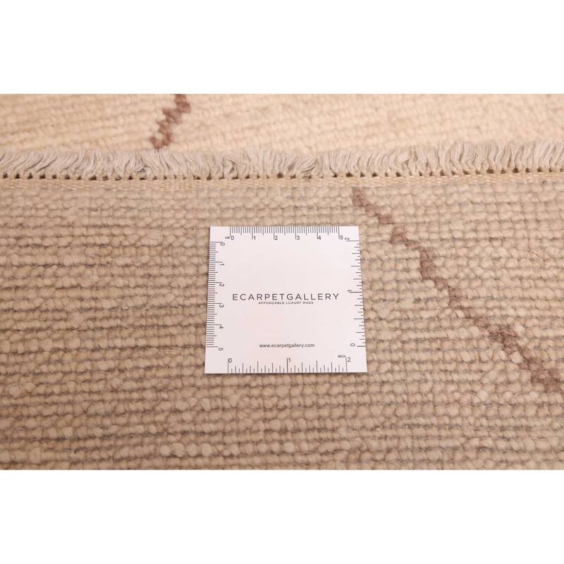 ECARPETGALLERY Hand-knotted Mystique Beige Wool Rug - 3'1 x 10'1