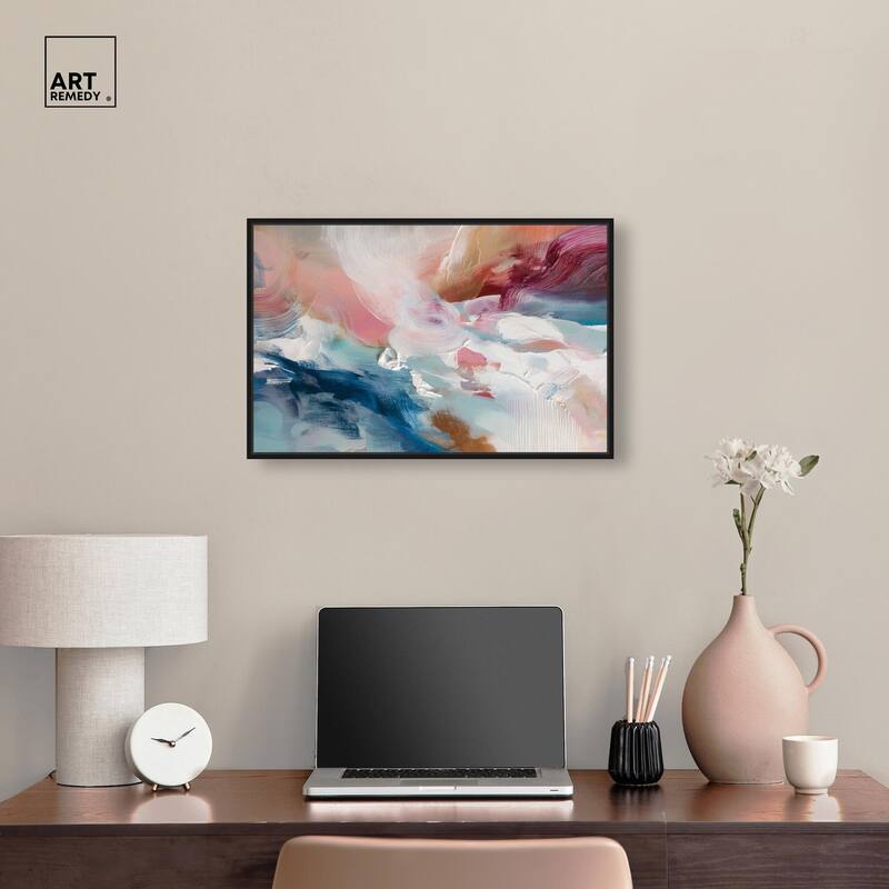 Rosy and Ocean Hues I Canvas by Art Remedy
