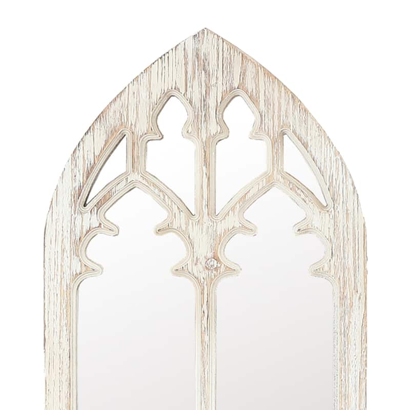 Wood Cathedral Framed Wall Mirror