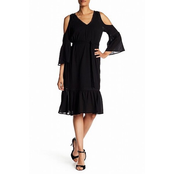 trina turk cold shoulder dress