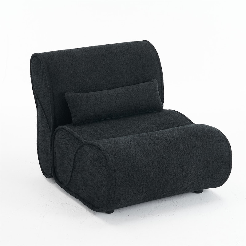Soft Pellet Velvet Recliner