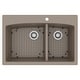 preview thumbnail 79 of 81, Karran Drop-In Quartz 33 in. 1-Hole 60/40 Double Bowl Kitchen Sink Kit