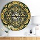 preview thumbnail 1 of 7, Designart 'Ethnic Floral Geometric Ornament' Oversized Contemporary Wall CLock
