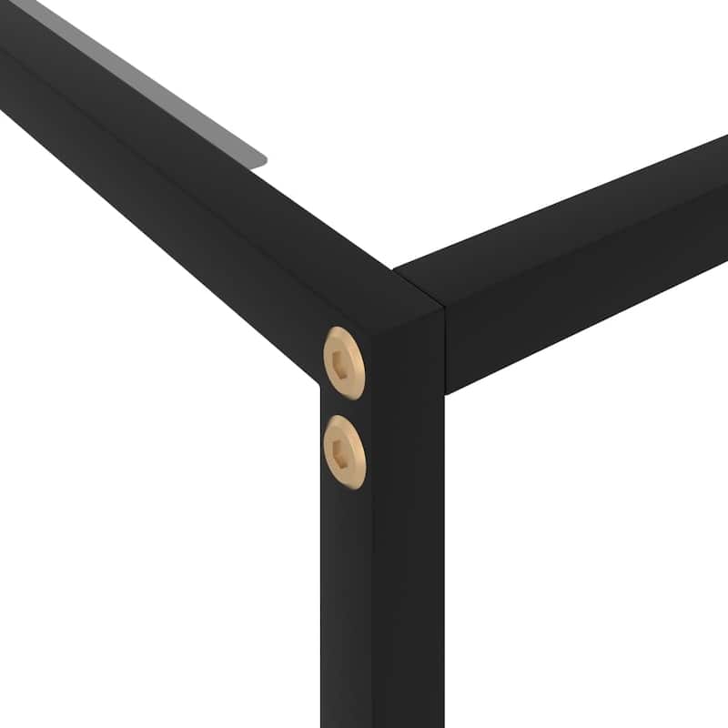 vidaXL Console Table Transparent 23.6"x13.8"x29.5" Tempered Glass - 23.6" x 13.8" x 29.5"