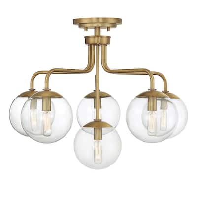 Savoy House 6-1951-6 Marco 6 Light 24" Wide Semi-Flush Ceiling Fixture