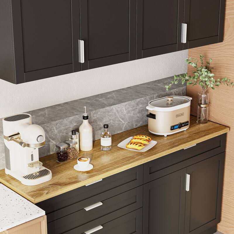 Black Cupboard,Wooden Sideboard Buffet Cabinet with Storage,Suitable for Organizing Pantry,Kitchen,Garage