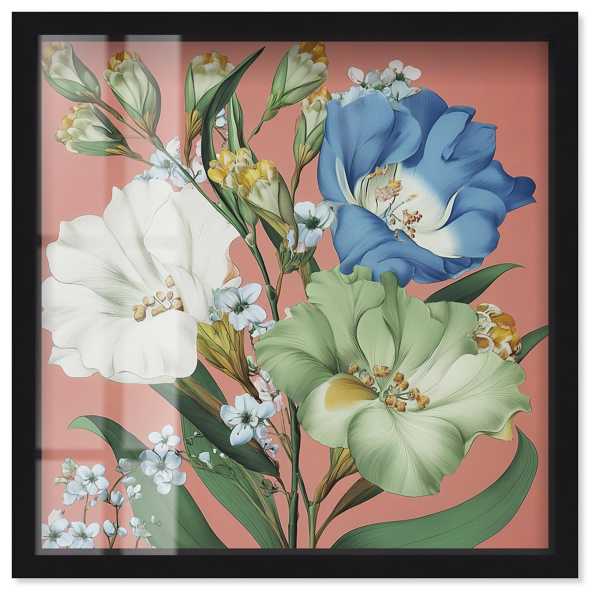 Vibrant Florals III Floral Shadowbox Print by Art Remedy